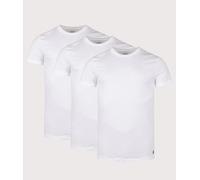 Polo Ralph Lauren Mens 3 Pack Slim Fit Crewneck Loungewear T-Shirt - Colour: 003 White/White/White - Size: Large