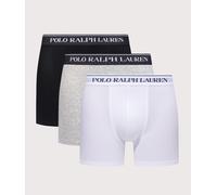 Polo Ralph Lauren Mens 3 Pack Stretch Cotton Trunks - Colour: 004 White/Polo Black/Andover Heather - Size: Medium