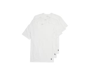 Polo Ralph Lauren Mens 4d Flex Cooling Ventilation Cotton Modal Crew Undershirts, 3-Pack, White/Cruise Navy - 3 Pack, Large