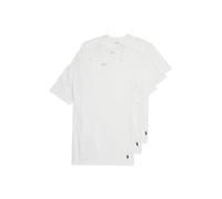 POLO RALPH LAUREN Men's 4d Flex Cooling Ventilation Cotton Modal Crew Undershirts, White/Cruise Navy, Medium