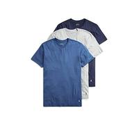 Polo Ralph Lauren Men's Big & Tall Classic Fit Cotton Crew Undershirt 3-Pack, Andover Heather/Cruise Navy, Bali Blue/White, Cruise Navy/White, XXL