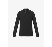 Polo Ralph Lauren Mens Custom Slim Fit Long Sleeve Polo Shirt - Colour: 045 Polo Black - Size: Large