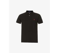 Polo Ralph Lauren Mens Black Short-sleeved Logo-embroidered Slim-fit Cotton-piqué Shirt Xxl