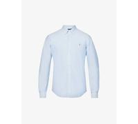 Polo Ralph Lauren Mens Blue Long-sleeved Button-down Custom-fit Cotton Oxford Shirt M