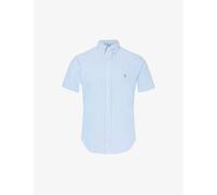 Polo Ralph Lauren Mens Bsr Blue Slim-fit Short-sleeve Oxford-cotton Shirt L