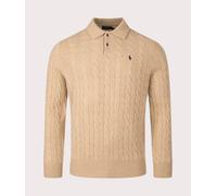 Polo Ralph Lauren Mens Cable Knit Cashmere Sweatshirt - Colour: 004 Camel Melange - Size: XL