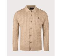 Polo Ralph Lauren Mens Cable Knit Cotton Cardigan - Colour: 003 Camel Melange - Size: XL