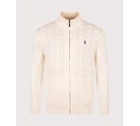 Polo Ralph Lauren Mens Cable-Knit Cotton Full-Zip Cardigan - Colour: 101 Andover Cream - Size: XL