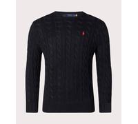 Polo Ralph Lauren Mens Cable Knit Cotton Jumper - Colour: 012 Polo Black - Size: Large