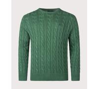 Polo Ralph Lauren Mens Cable Knit Cotton Jumper - Colour: 519 Kale Green - Size: Medium