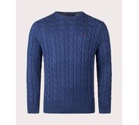 Polo Ralph Lauren Mens Cable Knit Cotton Jumper - Colour: 521 Light Navy - Size: Large