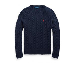 Polo Ralph Lauren Mens Cable Knit Jumper Hunter Navy HUNTER NAVY-001 XXL