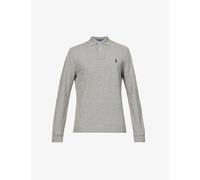 Polo Ralph Lauren Mens Canterbury Hthr Long-sleeved Logo-embroidered Custom Slim-fit Cotton-piqué Shirt Xxl