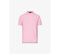 Polo Ralph Lauren Mens Carmel Pink Short-sleeved Logo-embroidered Custom-fit Cotton-piqué Shirt Xl