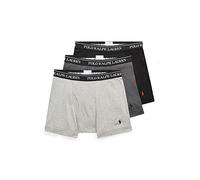 POLO RALPH LAUREN Men's Classic Fit Cotton Boxer Briefs, Trunks & Long Leg Available, 3-Pack, Andover Heather/Madison Heather/Black, XL