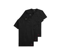POLO RALPH LAUREN Men's Classic Fit Cotton Crew Tee Big & Tall Undershirt, Polo Black/Red-3 Pack, 4XL Plus (Pack of 3)