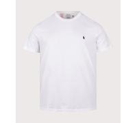Polo Ralph Lauren Mens Classic Fit (Relaxed) Lightweight T-Shirt - Colour: 005 White/Navy PP - Size: Medium