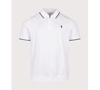 Polo Ralph Lauren Mens Classic Fit Stretch Mesh Zip Polo Shirt - Colour: 004 White - Size: Large