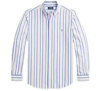 Polo Ralph Lauren Men's Classic Oxford Long Sleeve Sport Shirt, Rl Stripe Blue/Orange/White, XXL