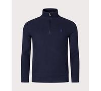 Polo Ralph Lauren Mens Contrast Logo Quarter Zip Knit Jumper - Colour: 001 Navy Heather - Size: Small