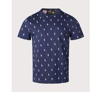 Polo Ralph Lauren Mens Crew Lounge T-Shirt - Colour: 006 Cruise Navy AOPP - Size: Large Large