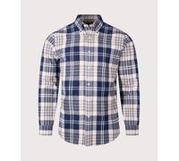 Polo Ralph Lauren Mens Custom Fit Brushed Oxford Shirt - Colour: 004 Off White Navy Multi - Size: XL