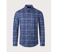 Polo Ralph Lauren Mens Custom Fit Brushed Twill Pony Player Shirt - Colour: 001 6615A Blue Multi - Size: Medium