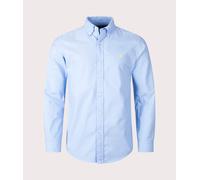 Polo Ralph Lauren Mens Custom Fit Garment-Dyed Oxford Shirt - Colour: 509 Austin Blue - Size: Medium