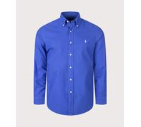 Polo Ralph Lauren Mens Custom Fit Garment-Dyed Oxford Shirt - Colour: 512 New Iris Blue - Size: Large