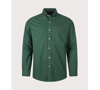 Polo Ralph Lauren Mens Custom Fit Garment-Dyed Oxford Shirt - Colour: 518 Moss Agate - Size: Large