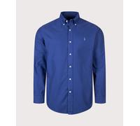Polo Ralph Lauren Mens Custom Fit Garment-Dyed Oxford Shirt - Colour: 522 Blue Yatch - Size: Medium
