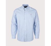 Polo Ralph Lauren Mens Custom Fit Gingham Oxford Shirt - Colour: 500 Bristol Blue/White - Size: Medium