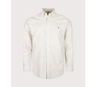 Polo Ralph Lauren Mens Custom Fit Iconic Oxford Shirt - Colour: 502 Basic Sand - Size: Medium