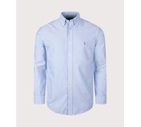Blue Custom Fit Oxford Shirt - male - Polo Ralph Lauren - Casual Shirts - Blue - M - Shirts M