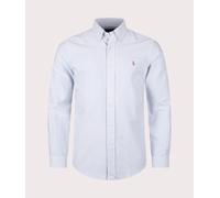 Polo Ralph Lauren Mens Custom Fit Oxford Shirt - Colour: 004 Blue/White Stripe - Size: XL