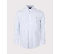 Polo Ralph Lauren Mens Custom Fit Seersucker Oxford Shirt - Colour: 003 White Bsr Blue - Size: Medium