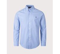 Polo Ralph Lauren Mens Custom Fit Stretch Poplin Shirt - Colour: 004 Blue/White Check - Size: Large