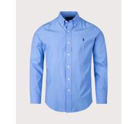 Polo Ralph Lauren Mens Custom Fit Stretch Poplin Shirt - Colour: 004 Harbor Island Blue - Size: Medium