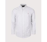 Polo Ralph Lauren Mens Custom Fit Striped Oxford Shirt - Colour: 011 Shamrock/White - Size: Medium
