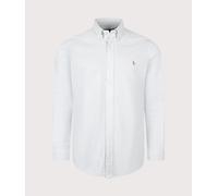 Polo Ralph Lauren Mens Custom Fit Striped Oxford Shirt - Colour: 502 Faded Mint White - Size: Medium