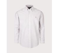 Polo Ralph Lauren Mens Custom Fit Striped Oxford Shirt - Colour: 503 Nutmeg Brown White - Size: XXL