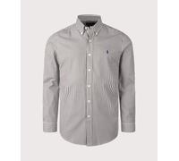 Polo Ralph Lauren Mens Custom Fit Striped Stretch Poplin Shirt - Colour: 025 Armadillo/White - Size: Large