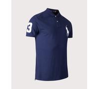 Polo Ralph Lauren Mens Custom Slim Fit Big Pony Mesh Polo Shirt - Colour: 004 Newport Navy - Size: Medium