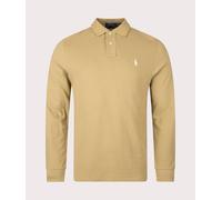Polo Ralph Lauren Mens Custom Slim Fit Long Sleeve Polo Shirt - Colour: 123 Cafe Tan - Size: XL