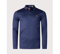Polo Ralph Lauren Mens Custom Slim Fit Long Sleeve Soft Cotton Polo Shirt - Colour: 001 French Navy - Size: XL