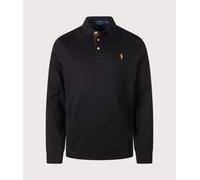 Polo Ralph Lauren Mens Custom Slim Fit Long Sleeve Soft Cotton Polo Shirt - Colour: 002 Polo Black - Size: Large