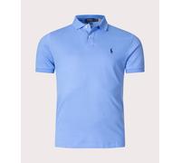 Polo Ralph Lauren Mens Custom Slim Fit Mesh Polo Shirt - Colour: 012 Harbor Island Blue - Size: Large