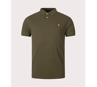 Polo Ralph Lauren Mens Custom Slim Fit Mesh Polo Shirt - Colour: 014 Canopy Olive - Size: Medium