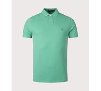 Polo Ralph Lauren Mens Custom Slim Fit Mesh Polo Shirt - Colour: 413 Raft Green - Size: Medium