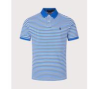 Polo Ralph Lauren Mens Custom Slim Fit Striped Mesh Polo Shirt - Colour: 507 New Iris Blue/White - Size: XL